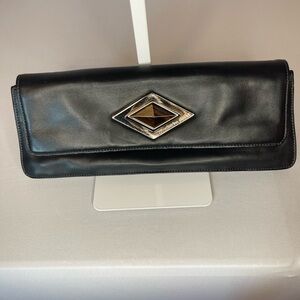 Black Leather Clutch